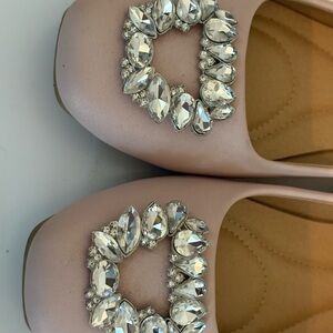 Elegant Pink Embellished Flats